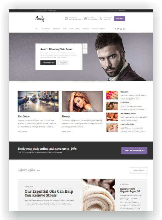 Wordpress For Hairdresser Theme Here Ready To Download